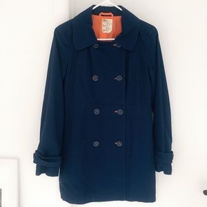 Navy blue cotton coat jacket like new